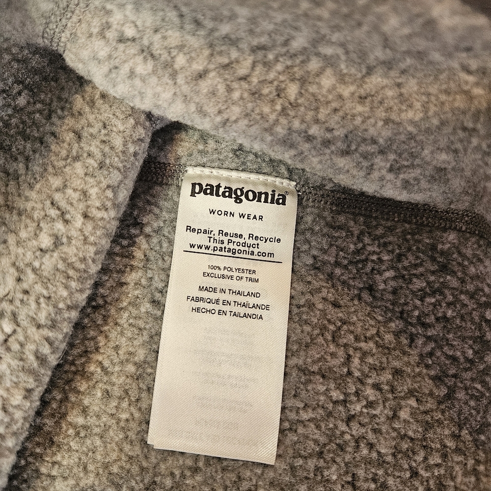 Patagonia Better Sweater Mens XL Heather Grey Quarter Zip Mock Neck 2 - Picture 5 of 7